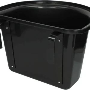 Mangiatoia portatile con staffe – nera