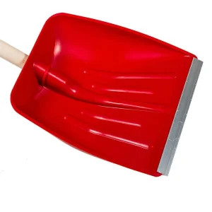 Pala rossa in plastica robusta con bordo in ferro