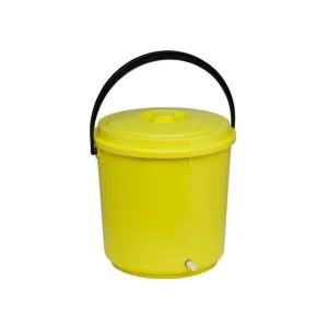 SECCHIO LT. 18 CON COPERCHIO ED USCITA PORTAGOMMA