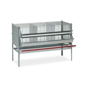 GABBIA GALLINE OVAIOLE 3 SCOMPARTI CM 50 X 120