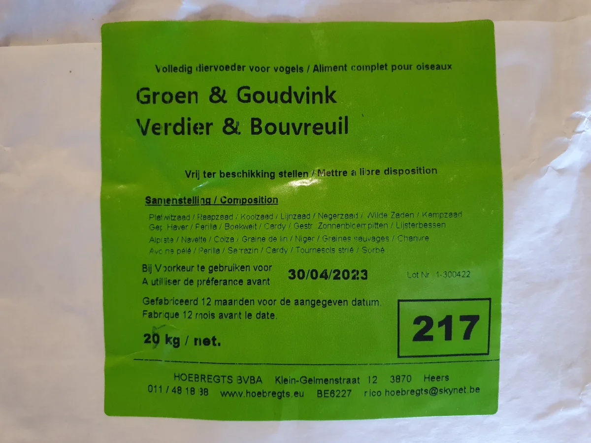 Verde & Cardellino 1kg 217 - Hobbyfarm Hoebregts - immagine 3