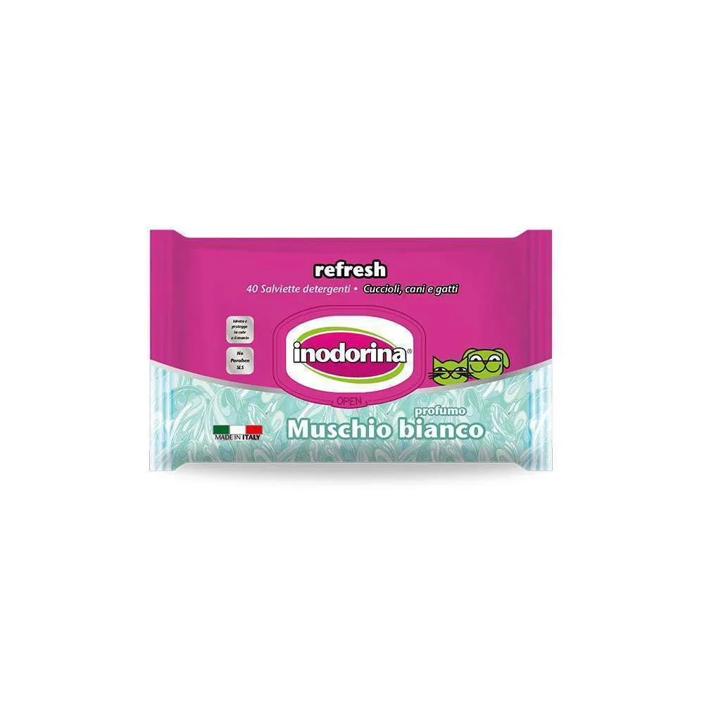 Inodorina salviette refresh muschio bianco – 40 pz - immagine 2