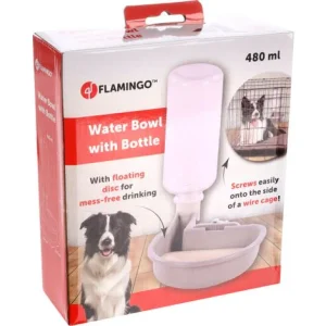 Abbeveratoio Con Borraccia Per Wire Cage 480ml - Fenicottero