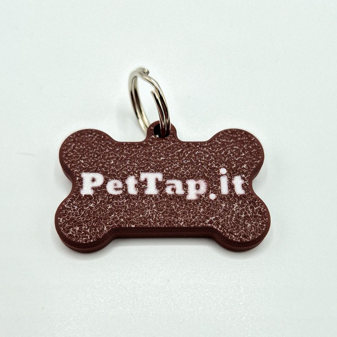 Medaglietta NFC PetTap Luxury con Profilo Digitale | Carta d’Identità e Libretto Sanitario del Pet – Bordeaux - immagine 3
