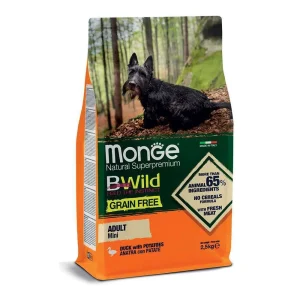 Monge cane BWild grain free adult mini anatra e patate 2,5 kg