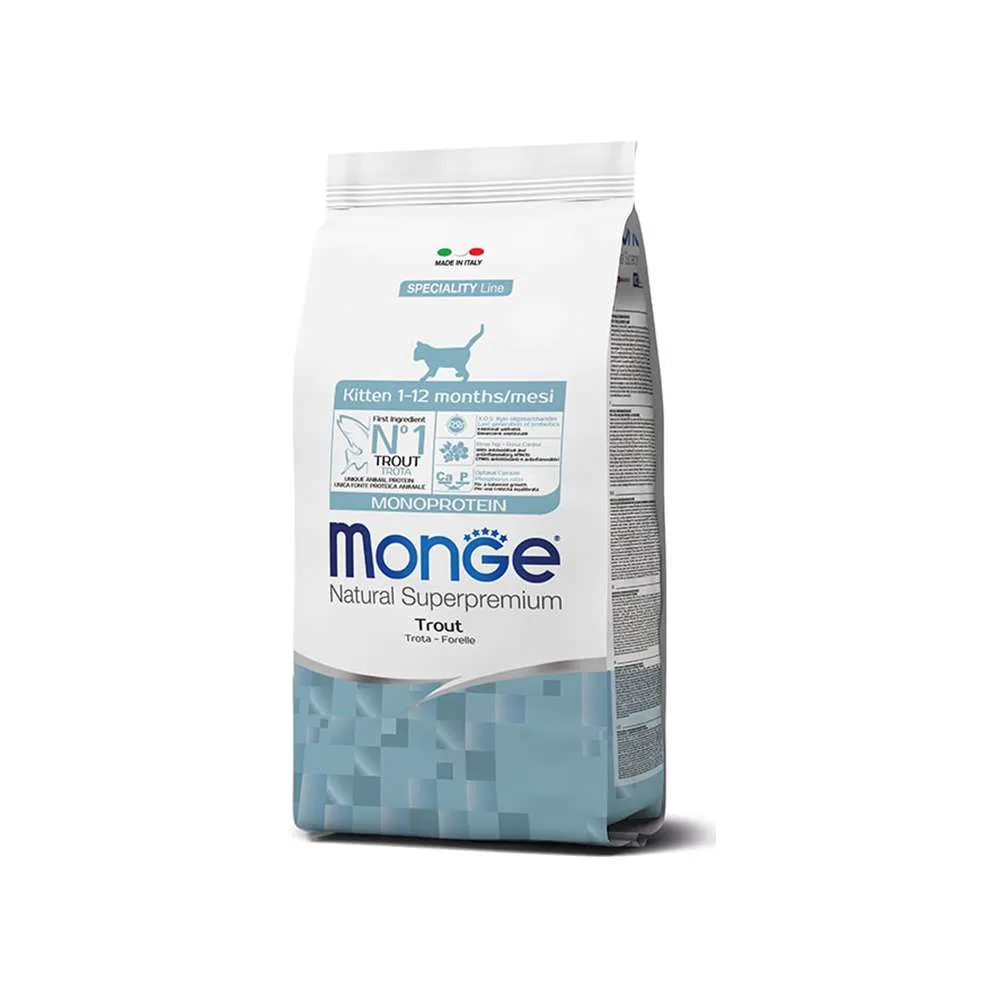 Monge superpremium gatto kitten con trota 1,5 kg - immagine 2