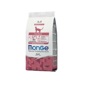 Monge superpremium gatto sterilizzato con manzo 1,5 kg