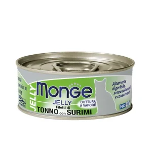 Monge jelly gatto adult filetti di tonno con surimi – 80 gr