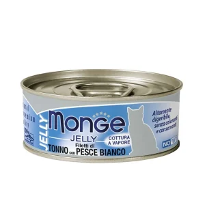 Monge jelly gatto adult filetti di tonno e pesce bianco – 80 gr