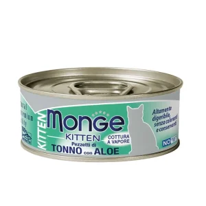 Monge jelly gatto kitten pezzetti di tonno con aloe – 80 gr