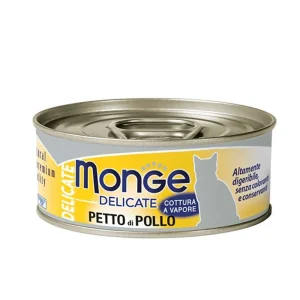 Monge delicate gatto adult pezzetti di petto di pollo – 80 gr