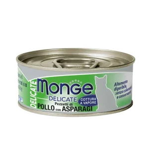 Monge delicate gatto adult pezzetti di pollo con asparagi – 80 gr