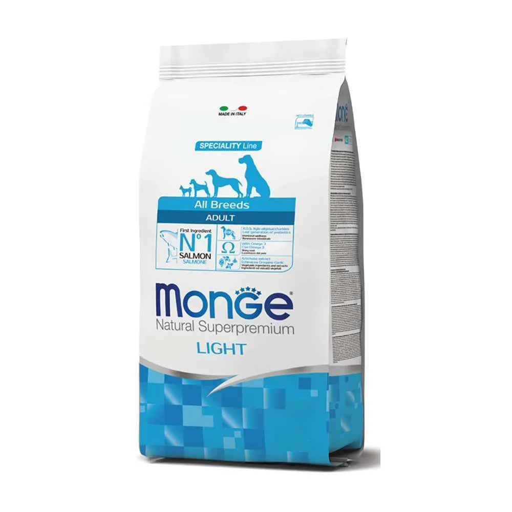 Monge cane superpremium adult light salmone e riso 2,5 kg – all breeds - immagine 2