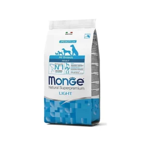 MONGE ADULT LIGHT SALMONE E RISO 12 KG – ALL BREEDS