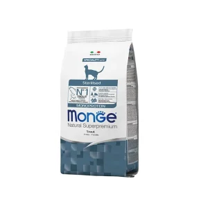 Monge superpremium gatto sterilizzato con trota 10 kg