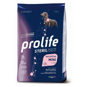 Prolife cane sensitive sterilised mini maiale e riso 2 kg