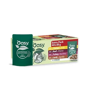 Oasy gatto wet Original sterilizzato filettini in salsa mix carne multipack – 40×85 gr
