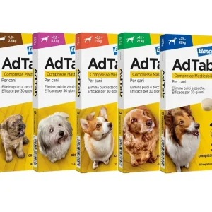 AdTab compresse masticabili antipulci per cani