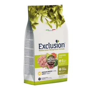 Exclusion mediterraneo monoproteico cane adult medium pollo