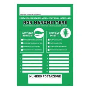 Copyr cartello segnalatore per punti esca 145×210 mm