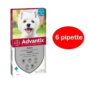 Elanco advantix spot-on per cani da 4 a 10 kg – 6 pipette