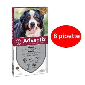 Elanco advantix spot-on per cani da 40 a 60 kg – 6 pipette