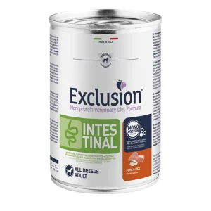 Exclusion diet cane intestinal wet all breeds maiale e riso 400 gr