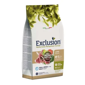Exclusion mediterraneo monoproteico cane adult small agnello 2 kg