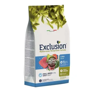 Exclusion mediterraneo monoproteico cane adult small tonno 2 kg