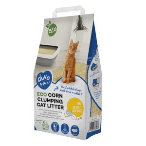 Lettiera agglomerante per gatti DuvoPlus ECO al mais, 3.5 kg - 5.73 l