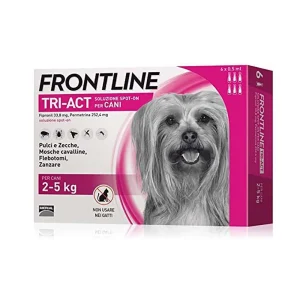 FRONTLINE TRI-ACT PER CANI DA 2 A 5 kg – 6 pipette