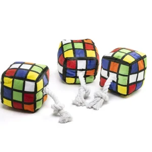 Leopet gioco cane Cubo di Rubik in peluche con corda 22×10 cm