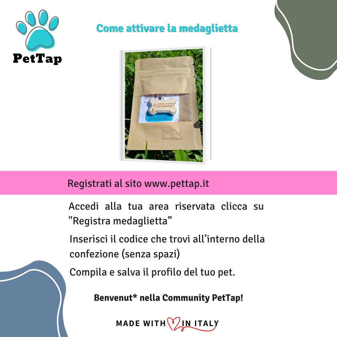 Medaglietta NFC PetTap Luxury con Profilo Digitale | Carta d’Identità e Libretto Sanitario del Pet – Bianco - immagine 4