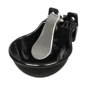 Abbeveratoio in ghisa nero con paletta in acciaio inox