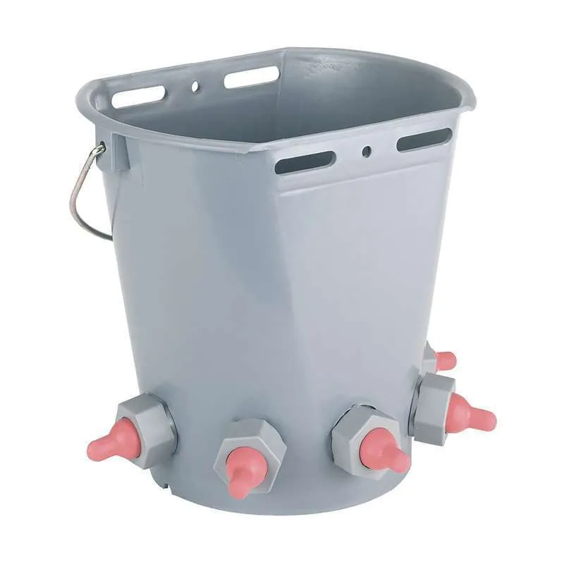 Secchio allattamento agnelli con 5 tettarelle corte - immagine 2