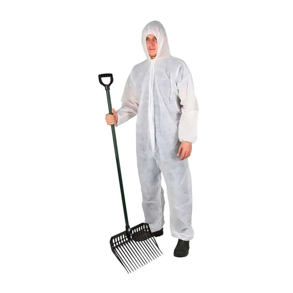 TUTA MONOUSO BIANCA CON CAPPUCCIO – MIS. XL - immagine 2