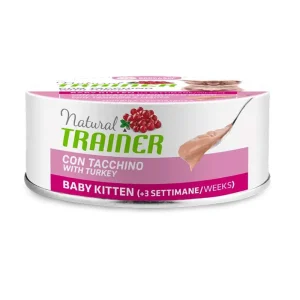 Natural Trainer gatto baby kitten con tacchino in lattina 80 gr