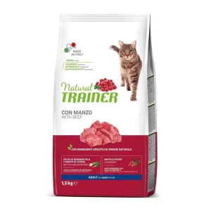 Natural Trainer gatto adult manzo 1,5 kg