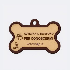 Medaglietta NFC PetTap Luxury con Profilo Digitale | Carta d’Identità e Libretto Sanitario del Pet – Bordeaux