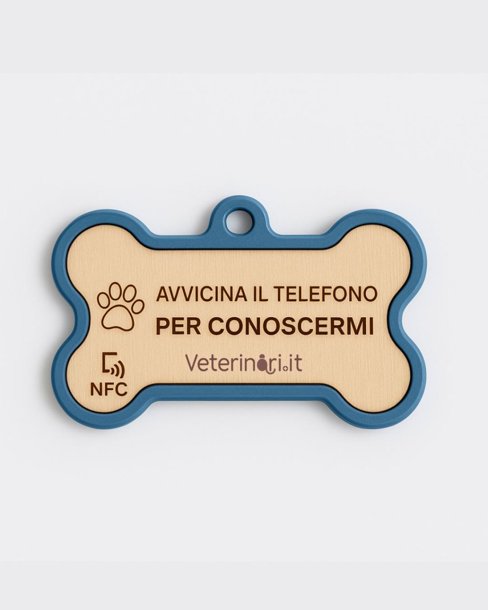 Medaglietta NFC PetTap Luxury con Profilo Digitale | Carta d’Identità e Libretto Sanitario del Pet – Blu Avio - immagine 2