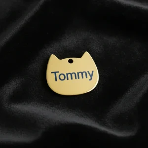 Medaglietta personalizzata gatto, Color oro o argento By RosiLù