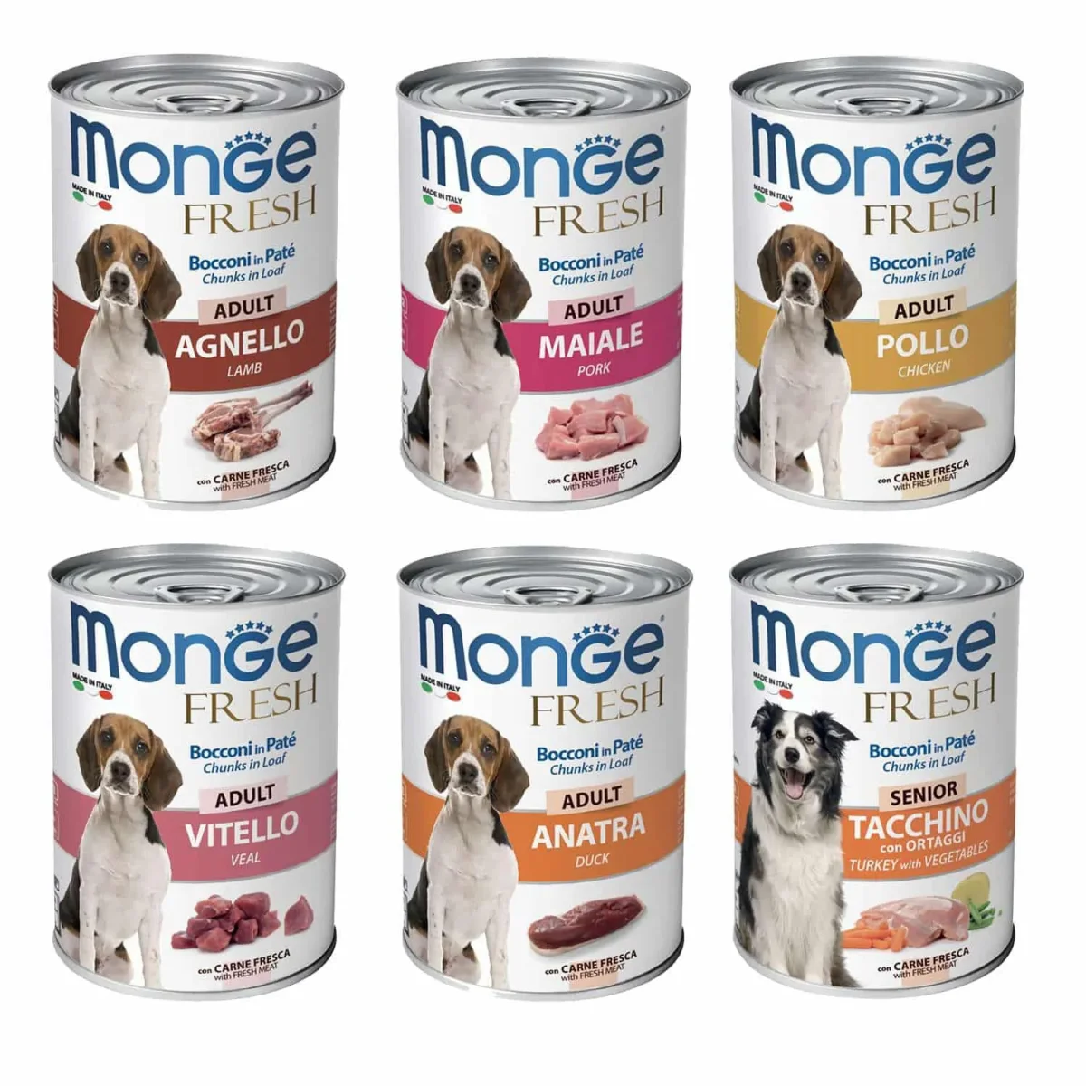 Monge fresh bocconi in patè in lattina da 400 gr