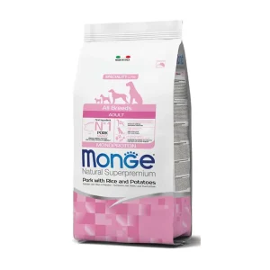 Monge cane superpremium adult all breeds maiale riso e patate – 2,5/12 kg
