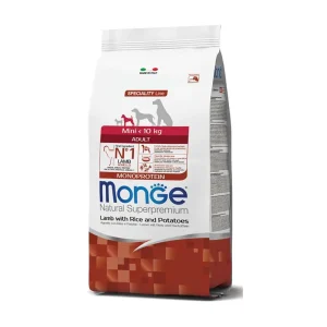 Monge cane superpremium mini adult agnello e riso