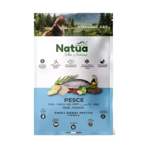 Natua gatto dry sterilizzato pesce