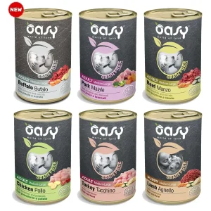 Oasy cane umido grain free bocconi medium/large – lattina 400 gr