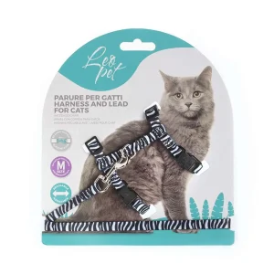 Leopet pettorina per gatti con stampa animale zebra mis. M