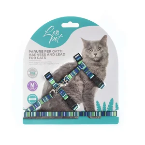 Leopet pettorina per gatti con stampa stripes mis. M