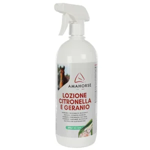 Amahorse lozione repellente per cavalli alla citronella e geranio da 1 lt.