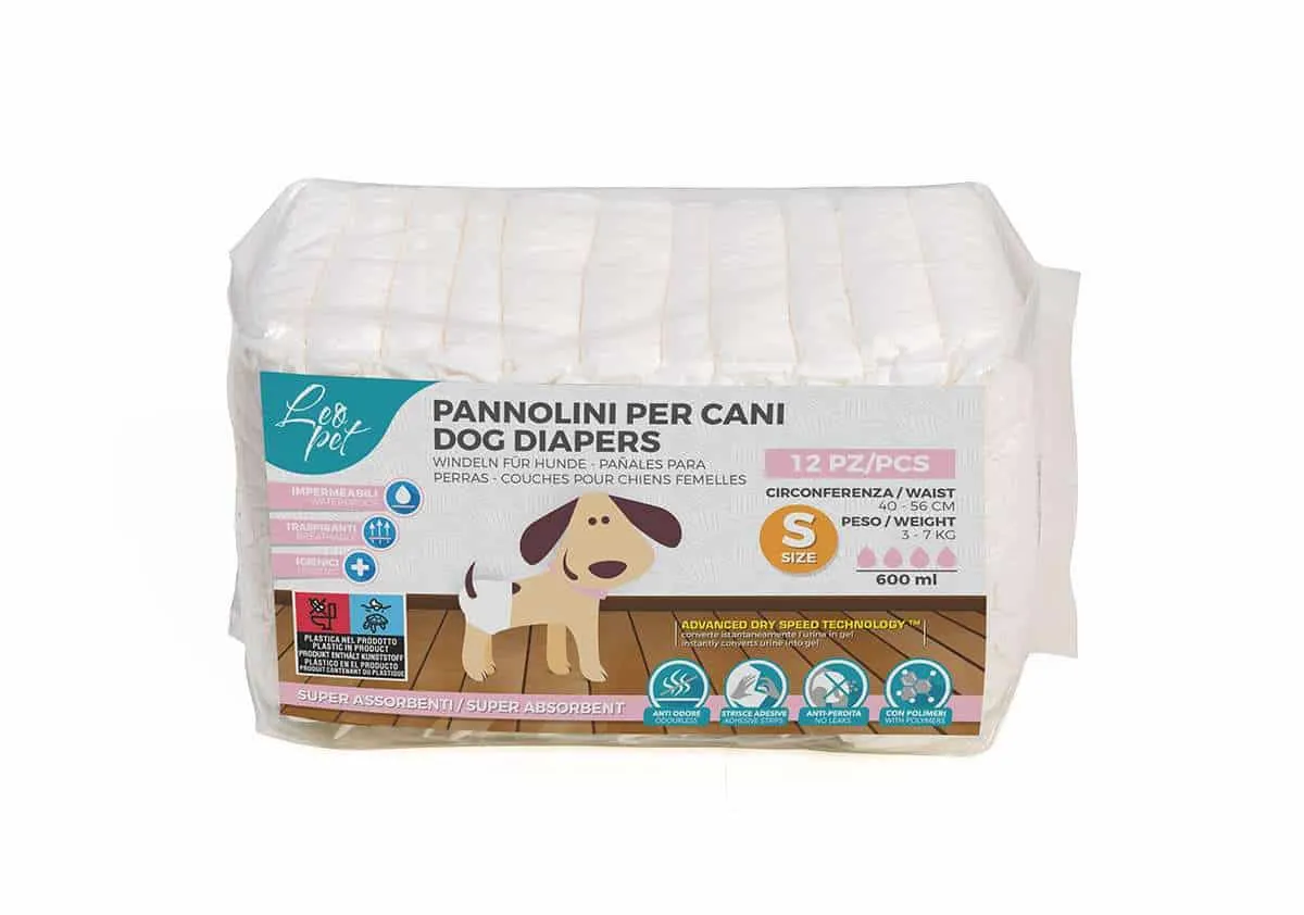 Leopet pannolini igienici assorbenti per cani femmine – 12 pz - immagine 4